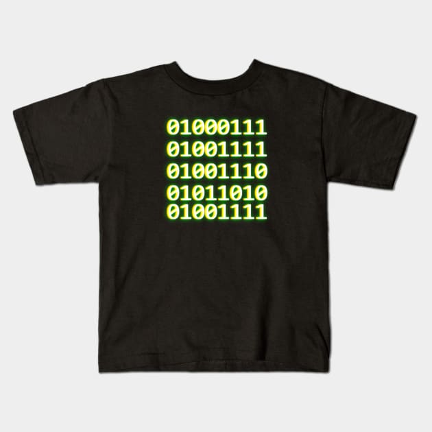 Binary Brother - The name in binary is GONZO Kids T-Shirt by emma17